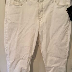 Women's White Cropped Jeans